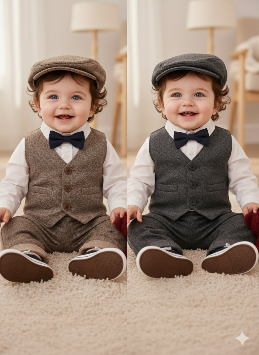 Baby bow front suit 6pcs