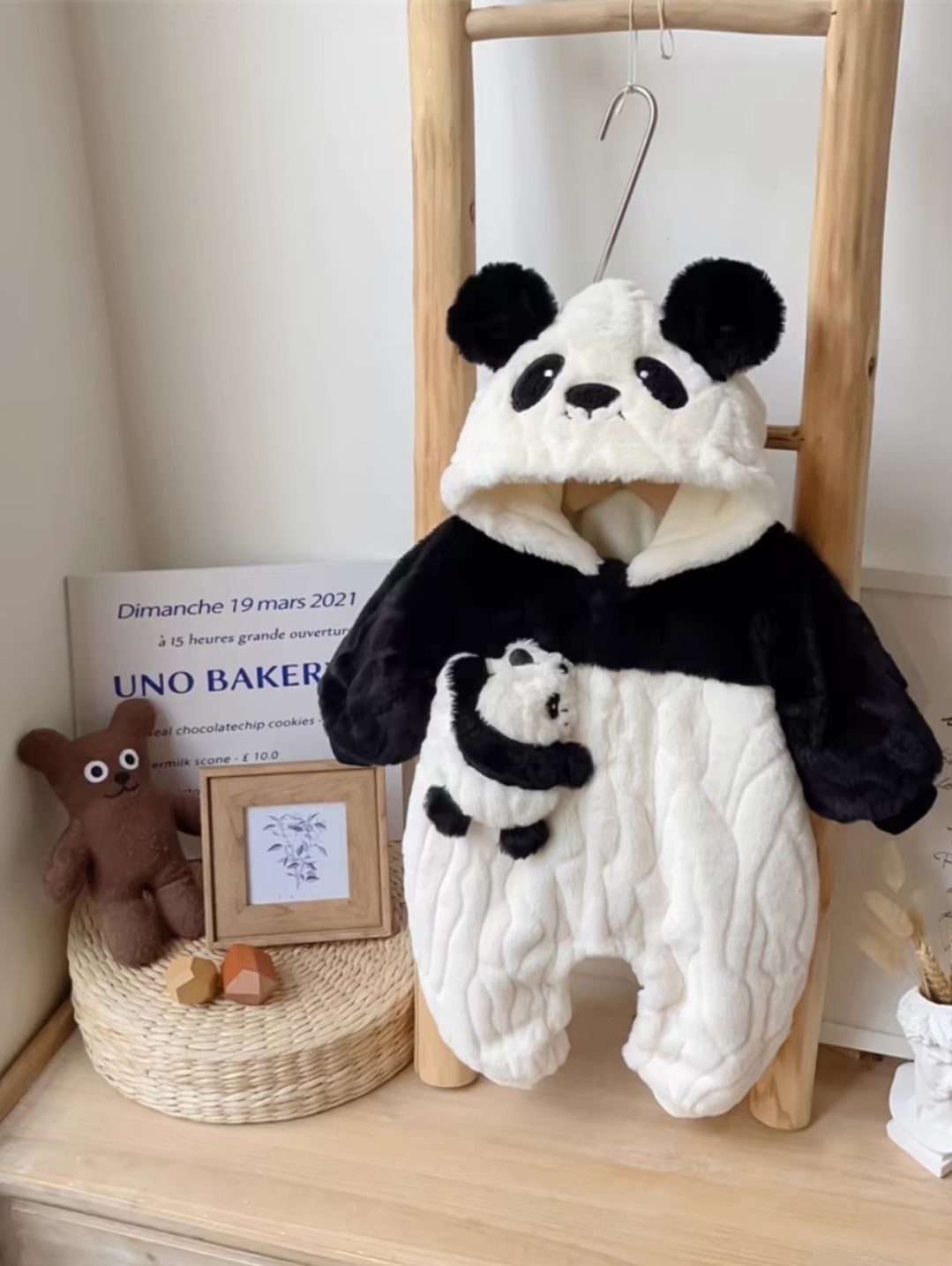 Panda cute jumpsuit 2pcs.