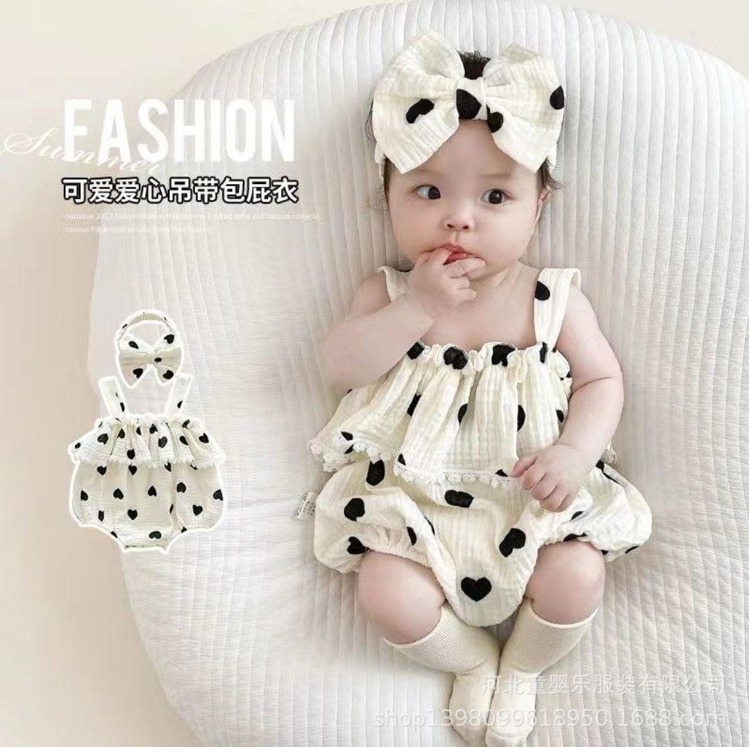 Heart jumpsuit 2pcs