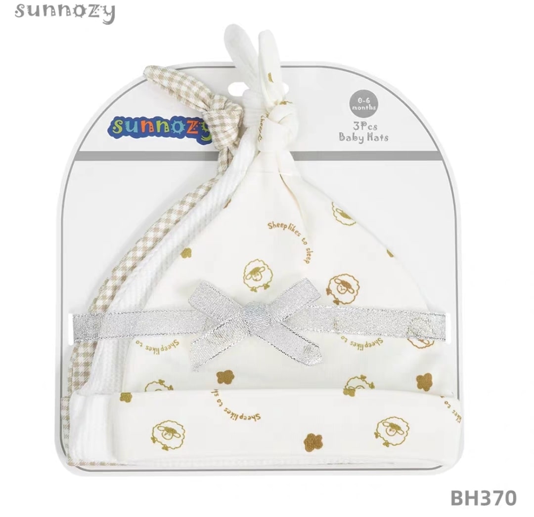 Baby sheep hat 3pcs