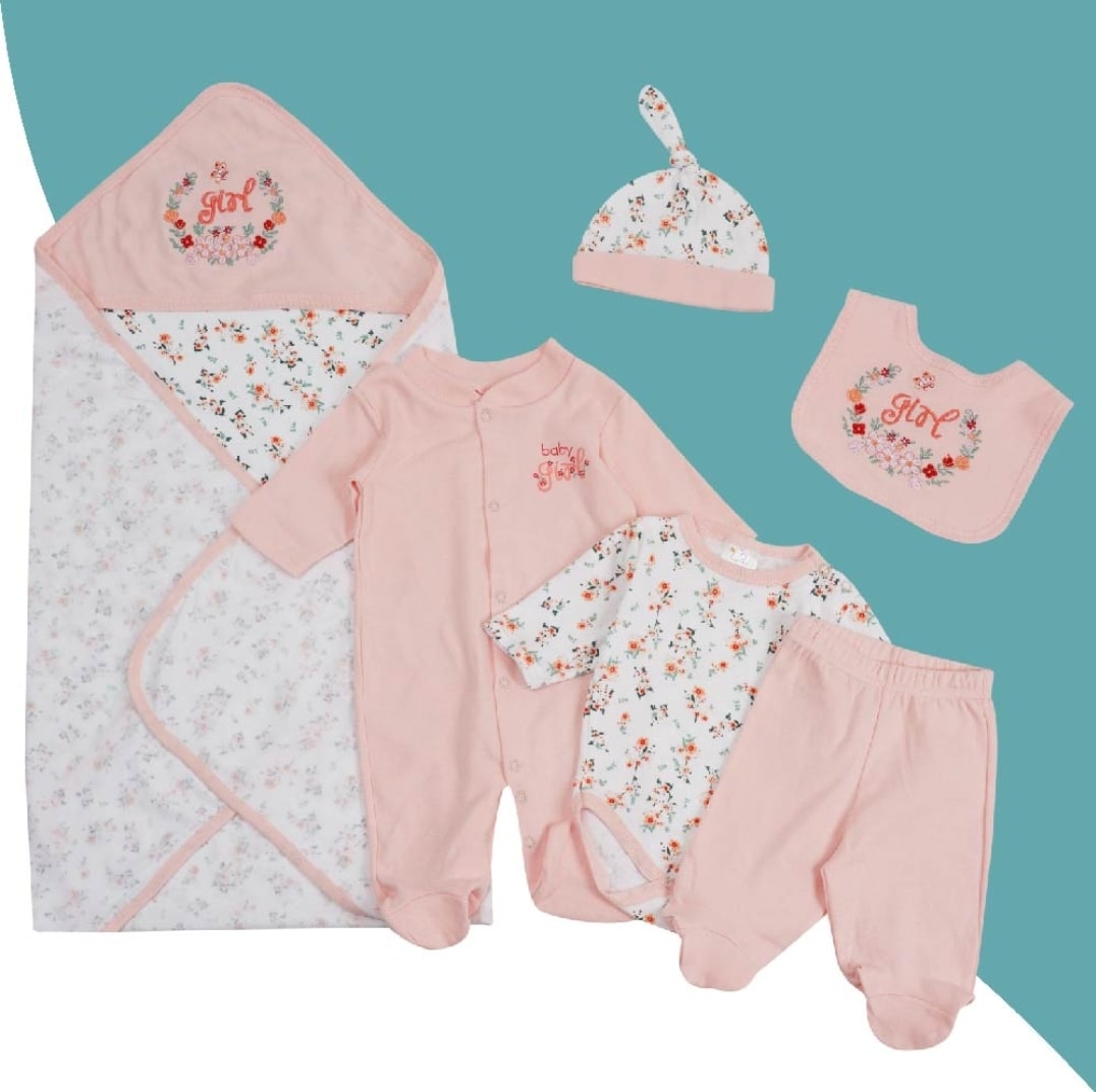 Floral infant set 6pcs