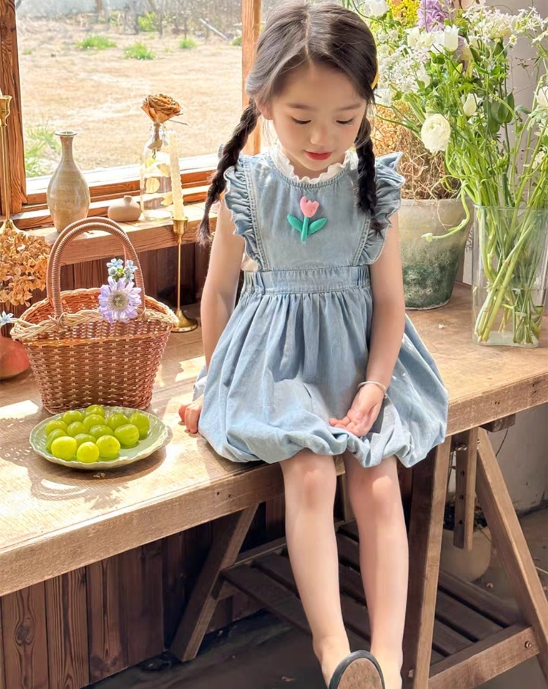 Tulip denim dress
