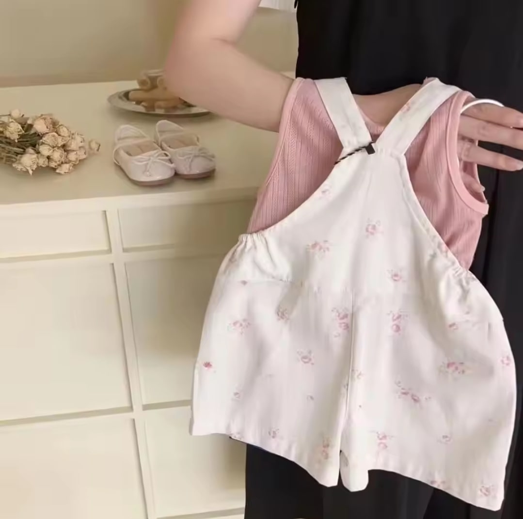 Flower jumpsuit 2pcs