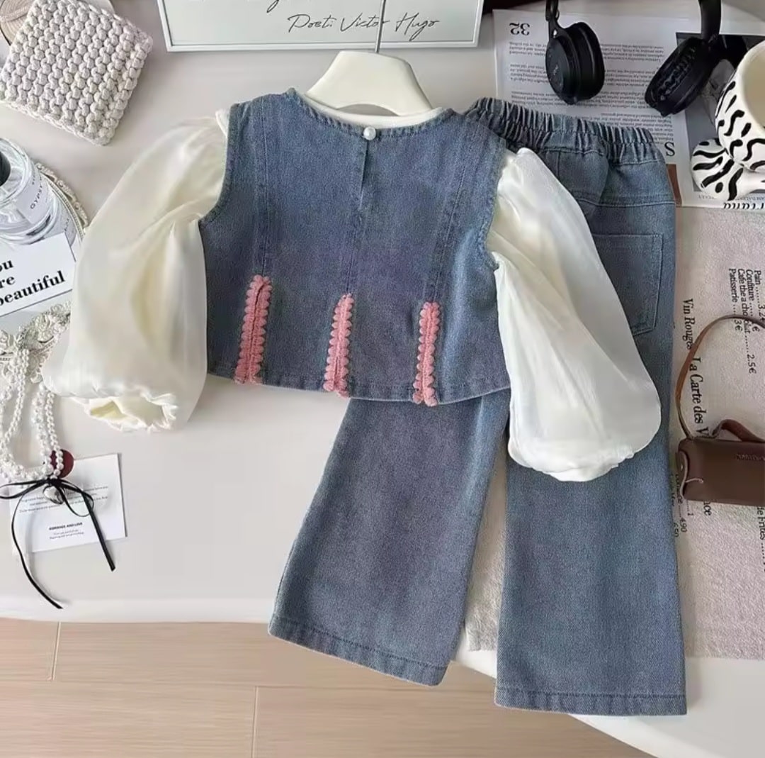 Fashionable denim set 3pcs