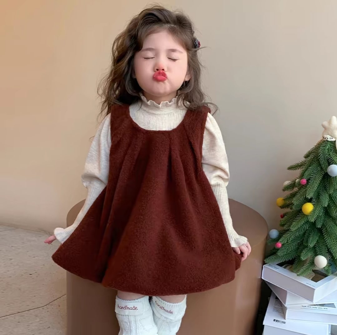 Korean style puff drees 2pcs.