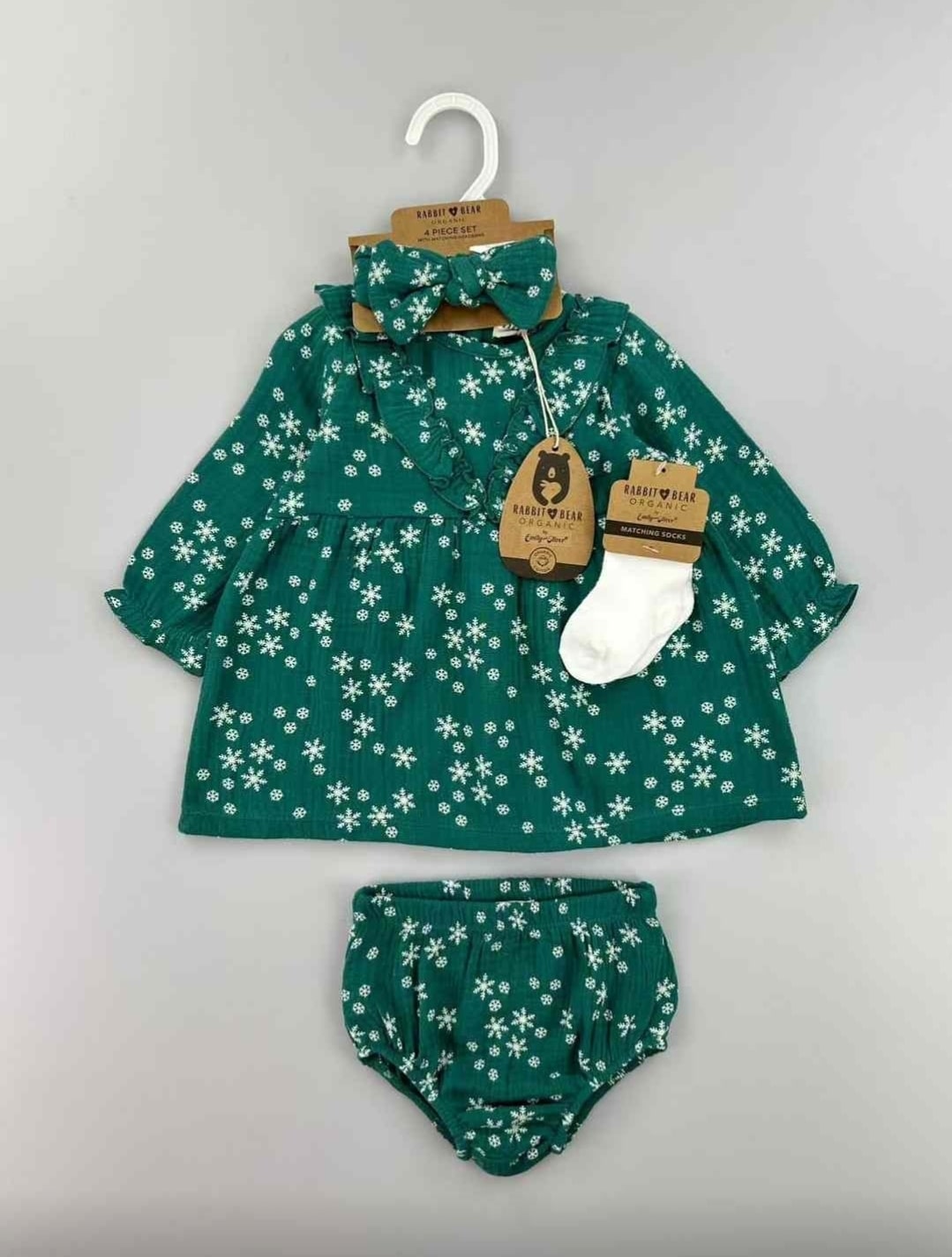Floral full snow dress 4pcs