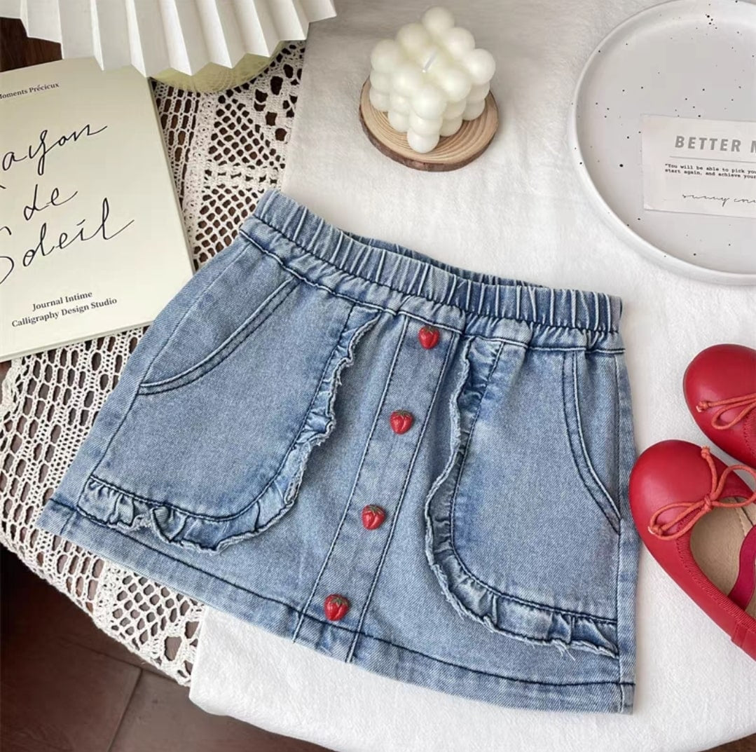 Hello denim skirt 2pcs