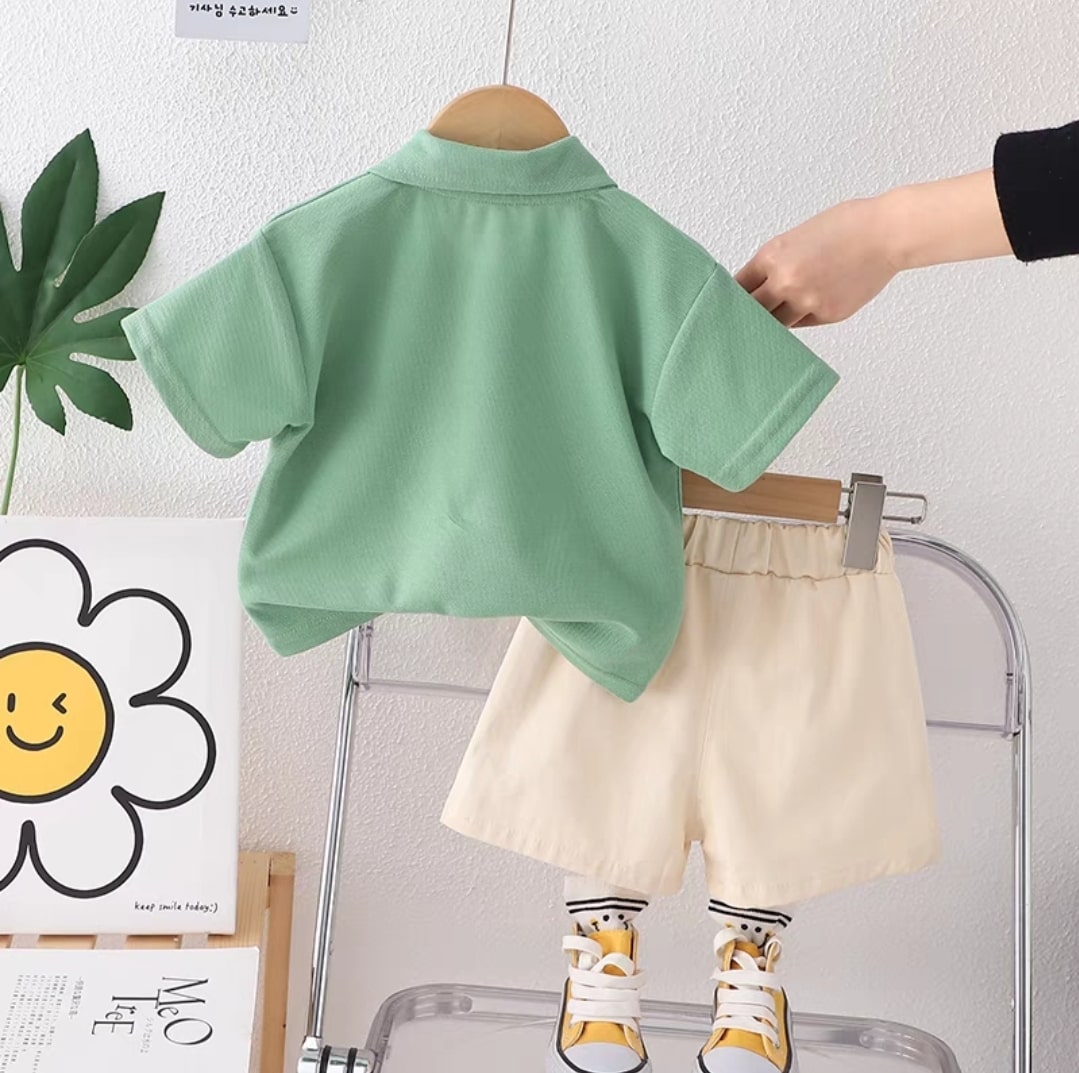 W bear short set 2pcs