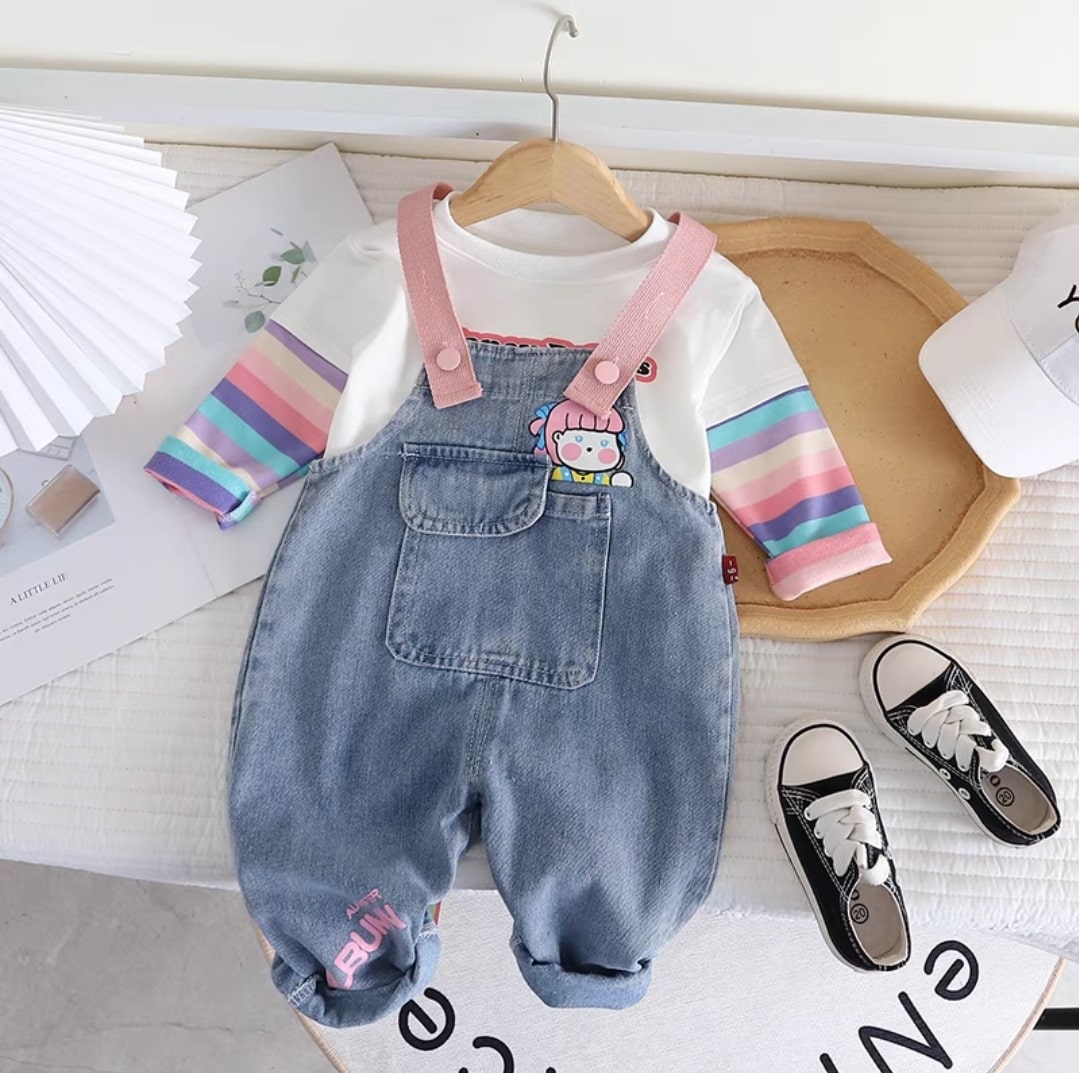Colorful wing jumpsuit 2pcs