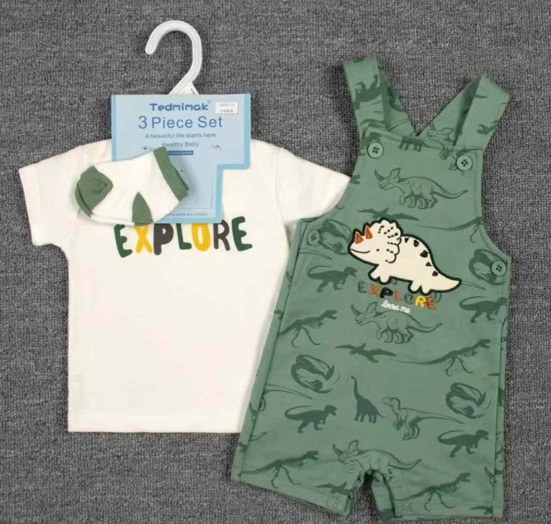 Explore jumpsuit set 3pcs