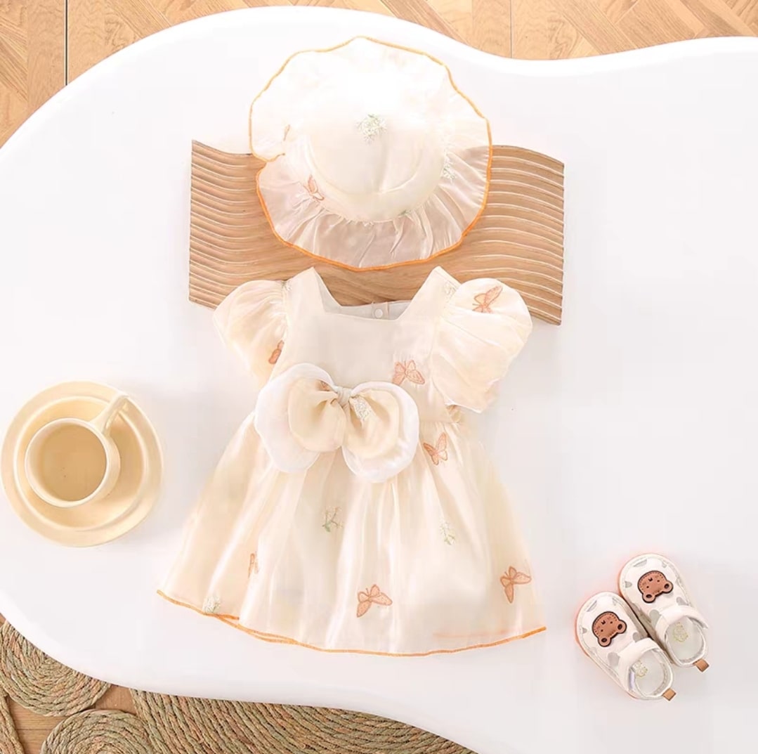 Butterfly bow dress 2pcs