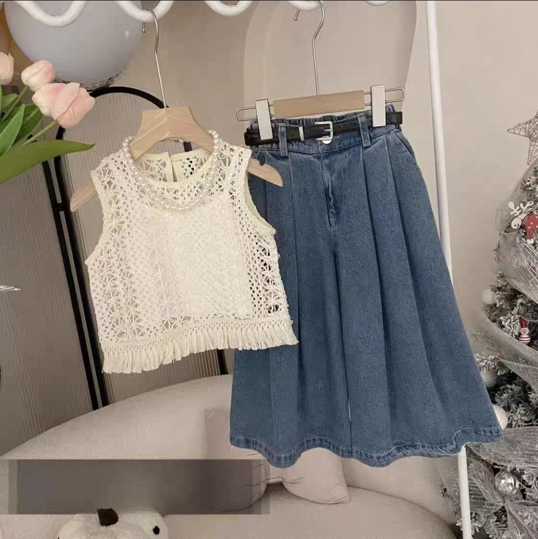 Korean sleeveless set 3pcs