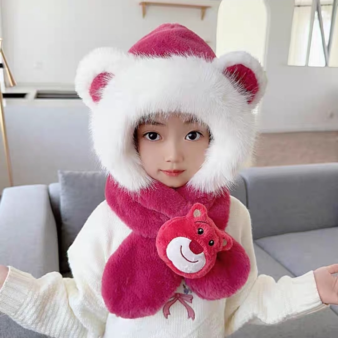 Strawberry scarf hat