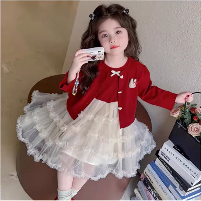Heart bow dress 2pcs
