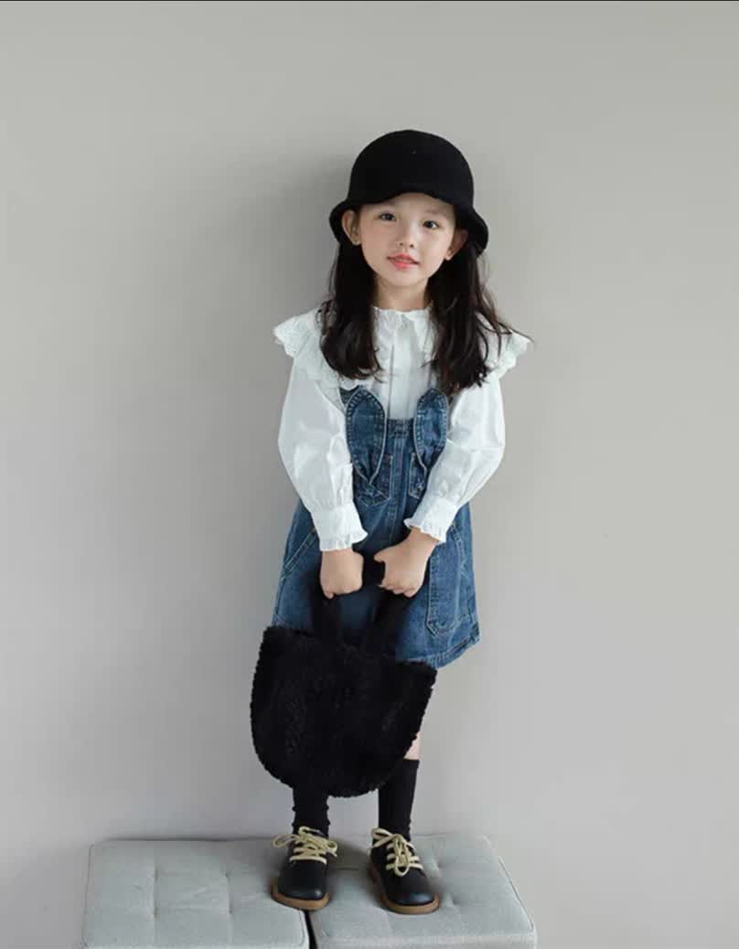 Rabbit ear denim set 2pcs