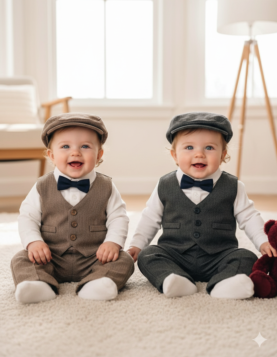 Baby bow front suit 6pcs