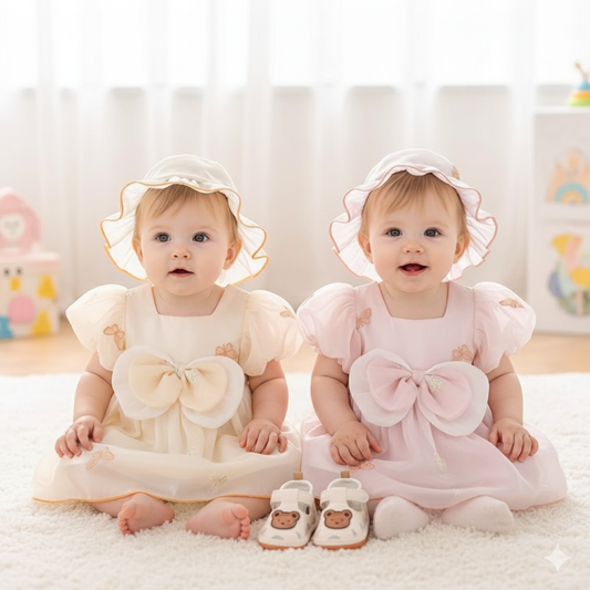 Butterfly bow dress 2pcs