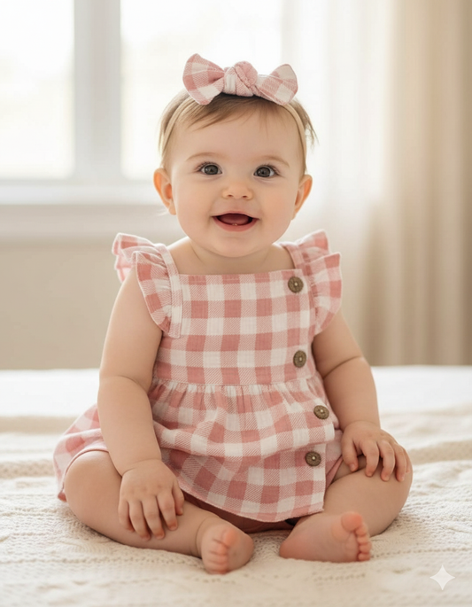 Check dress set 3pcs