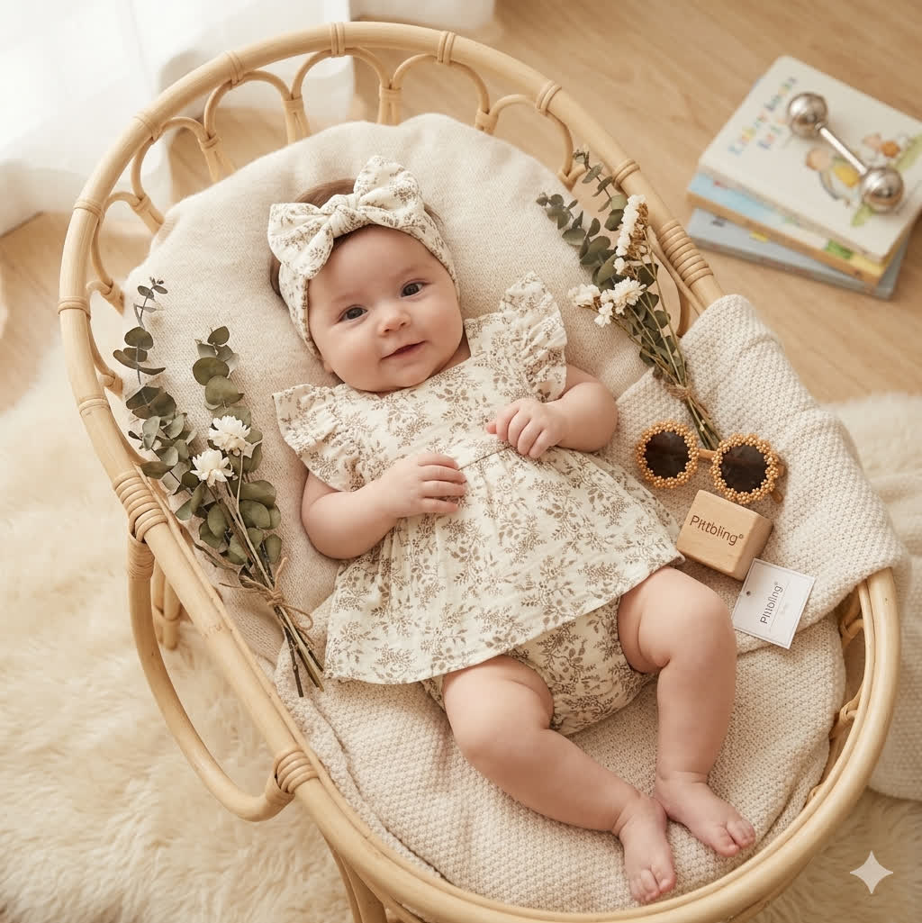 Floral summer set 4pcs