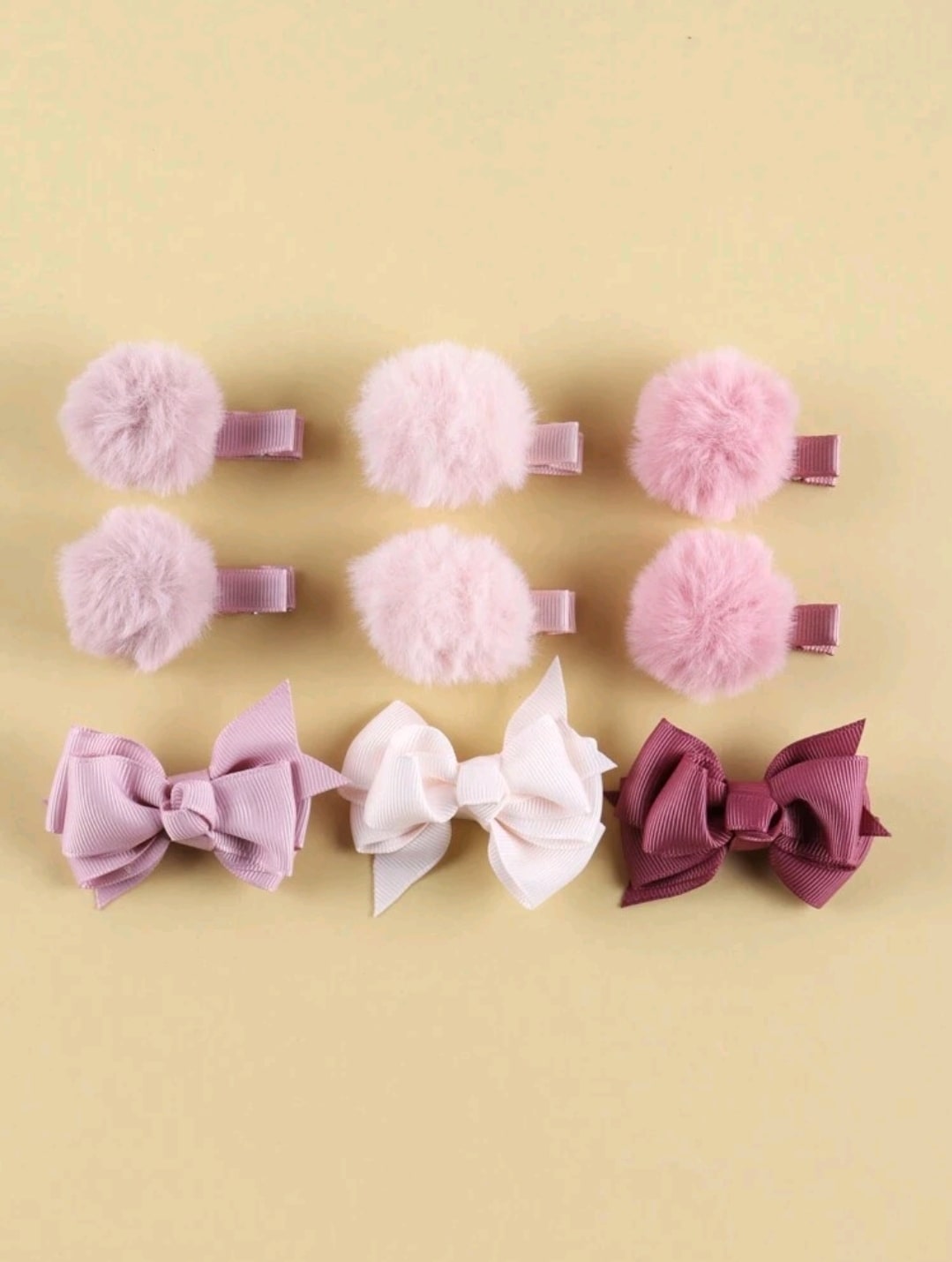 Bom bom clips 9pcs