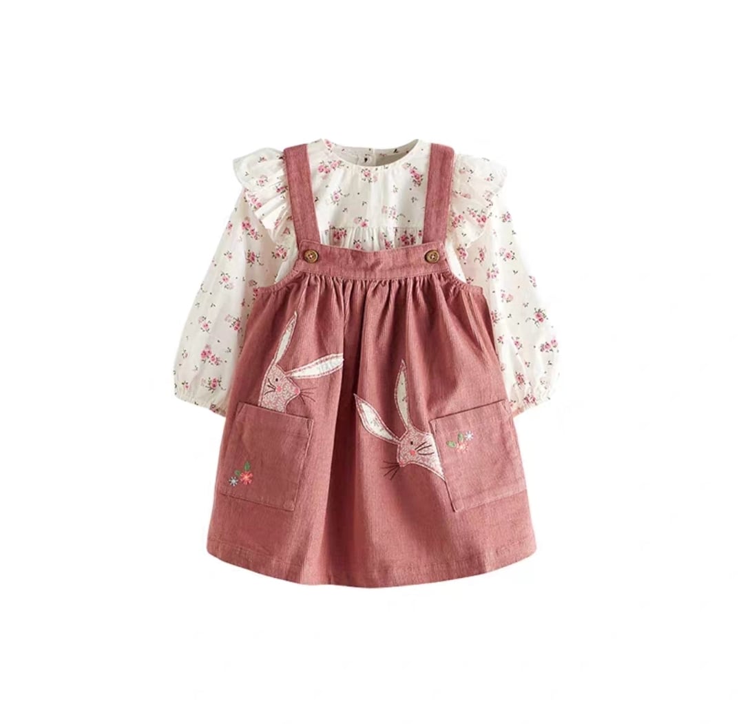 Floral rabbit set 2pcs