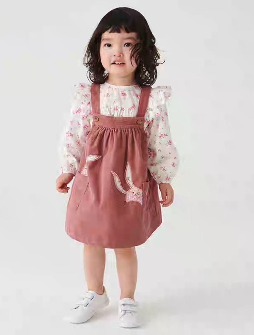 Floral rabbit set 2pcs