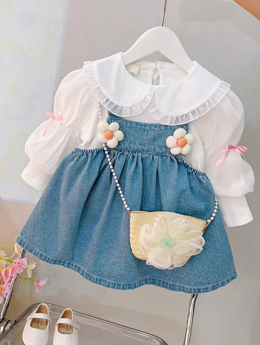 Denim dress set 5pcs