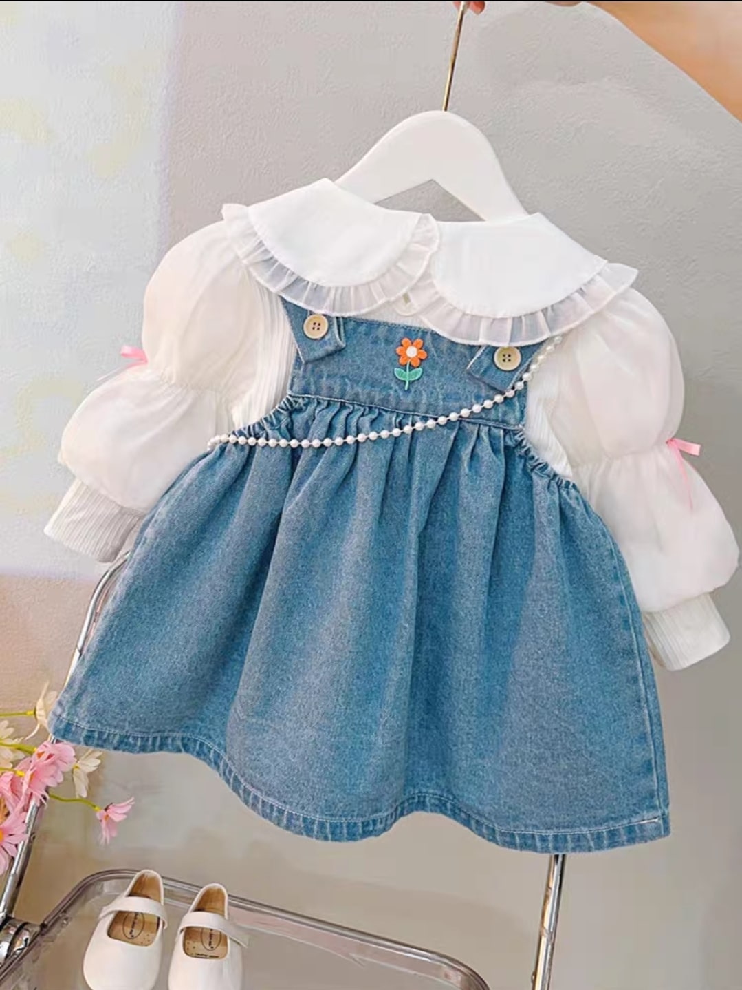 Denim dress set 5pcs