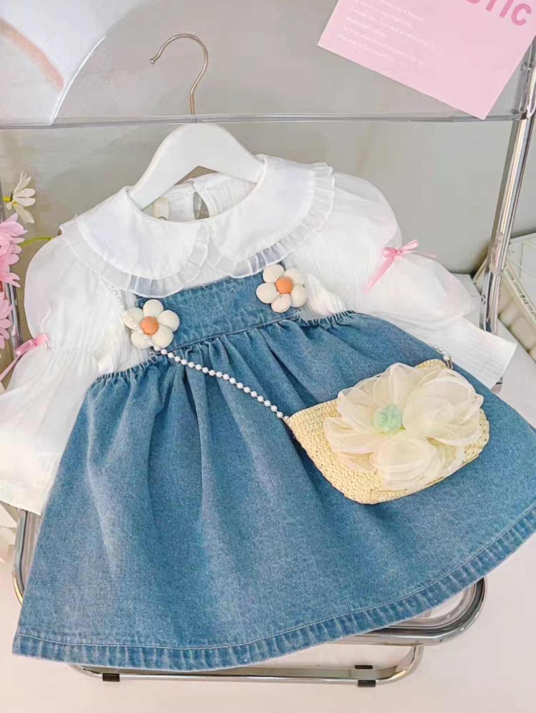 Denim dress set 5pcs