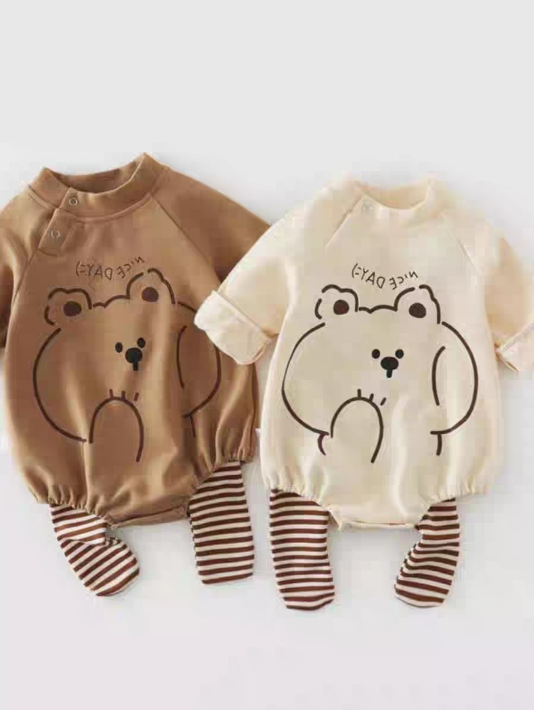 Shy bear jumpsuit 2pcs..