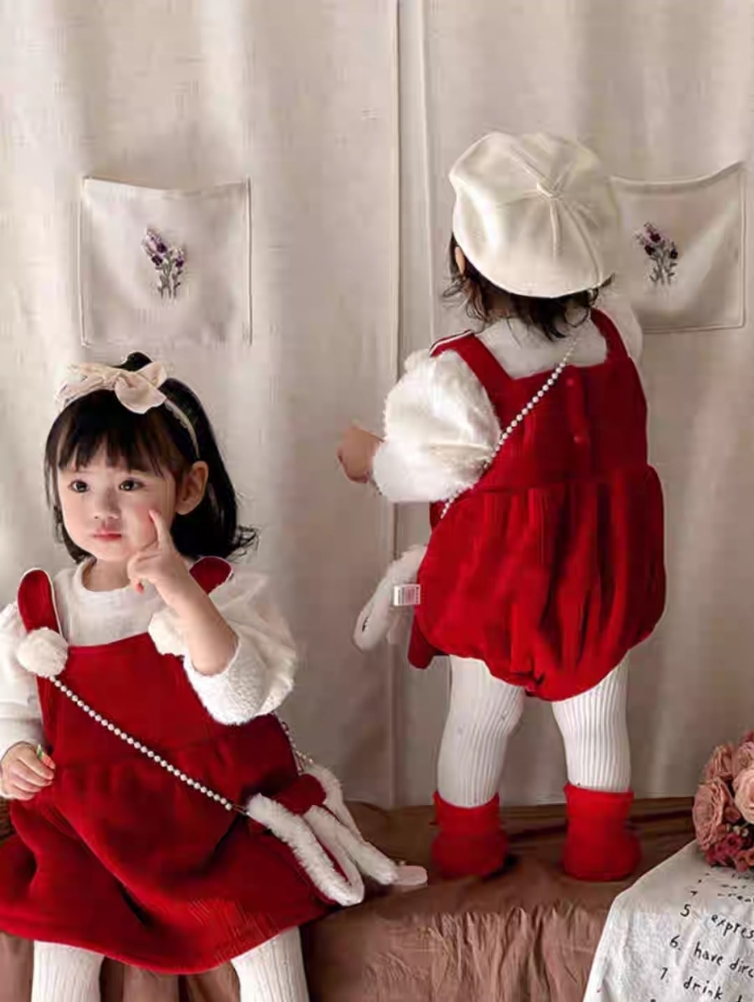 Fur rabbit set 3pcs