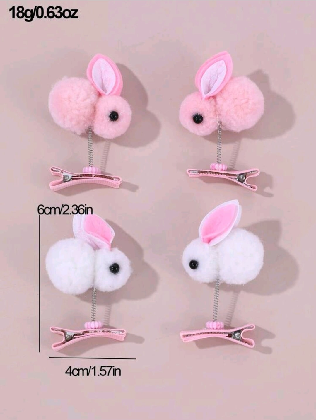 Rabbit clips 4pcs