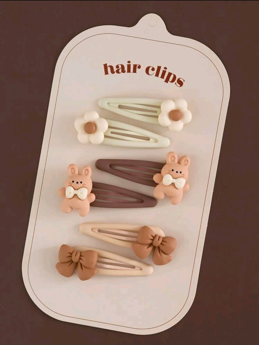 Bear snap clips 6pcs