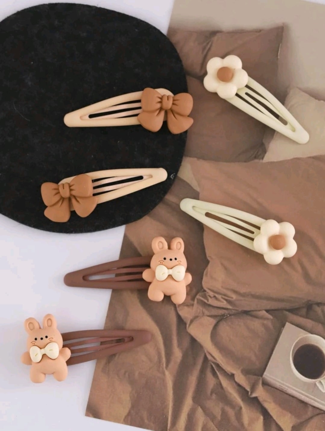 Bear snap clips 6pcs