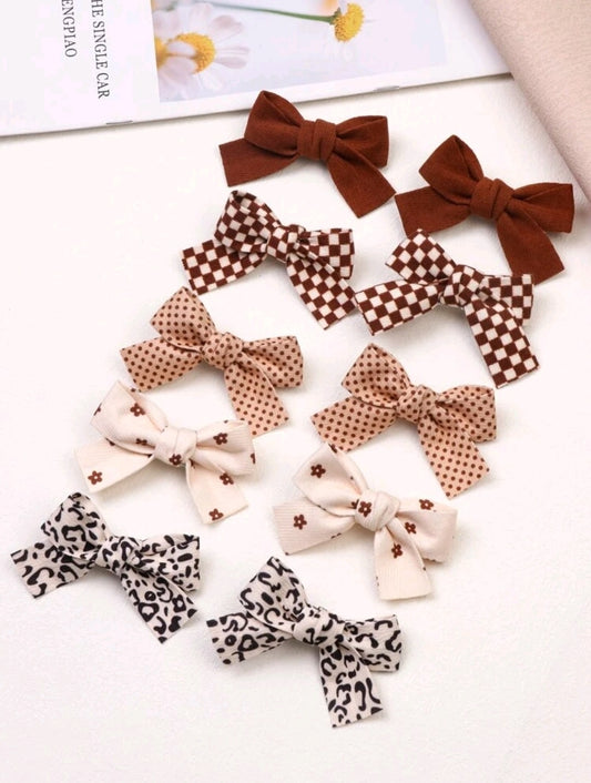 Leopard clips 10pcs