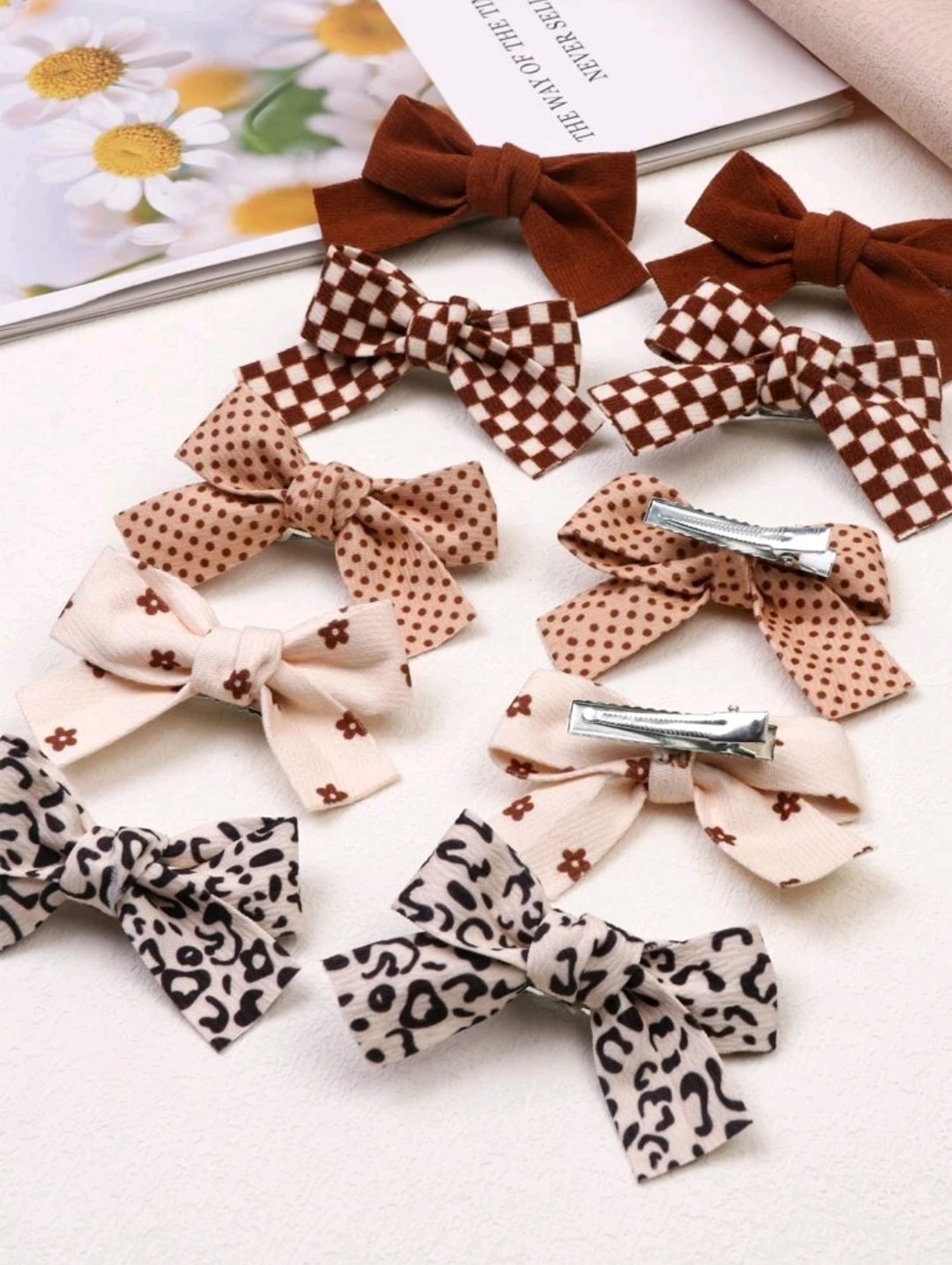 Leopard clips 10pcs