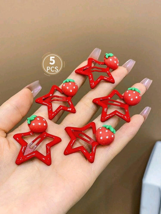 Strawberry clips 5pcs