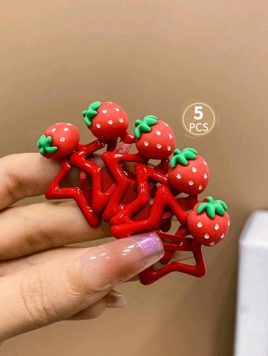 Strawberry clips 5pcs