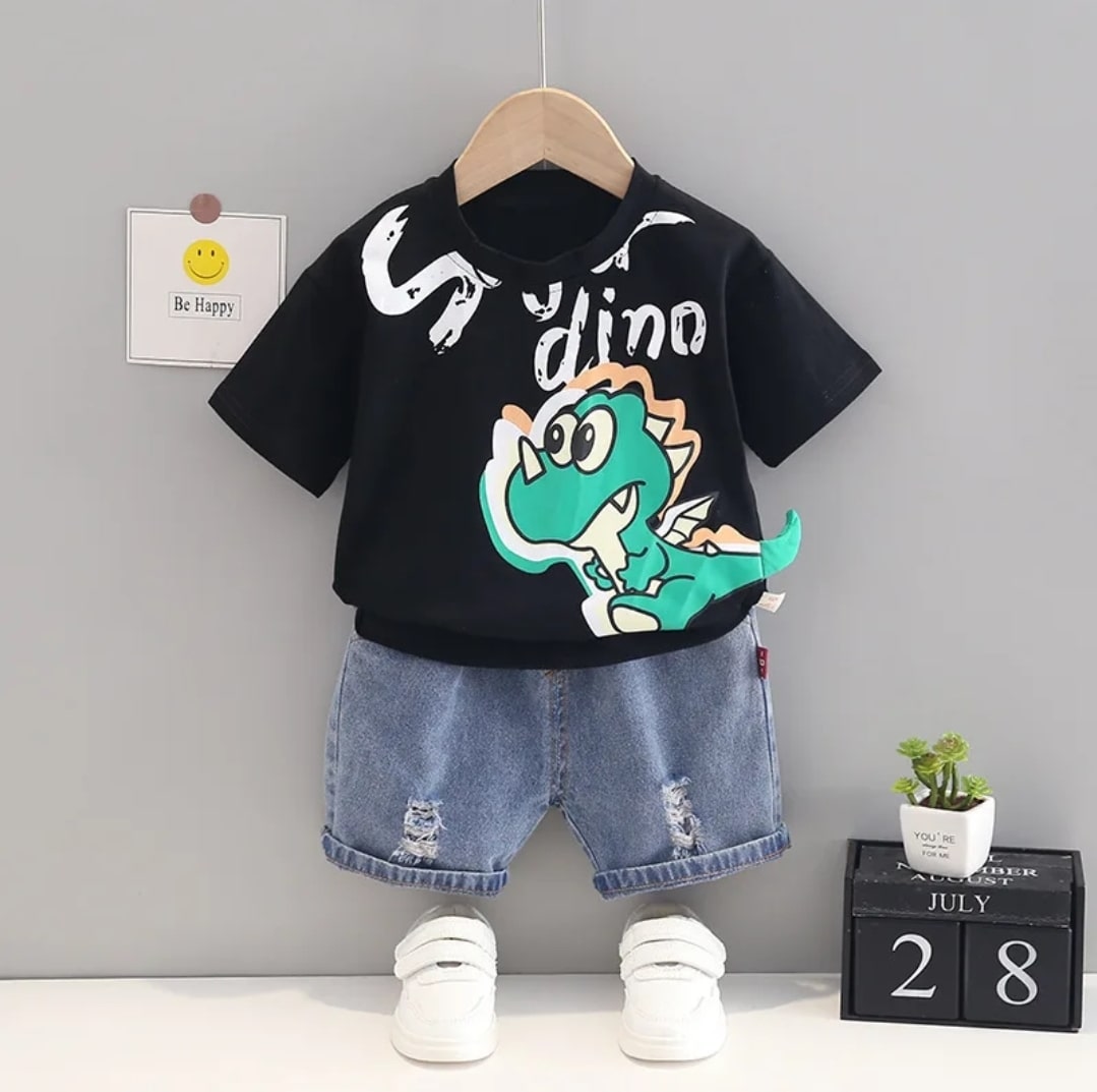 Mini dinasour short set 2pcs