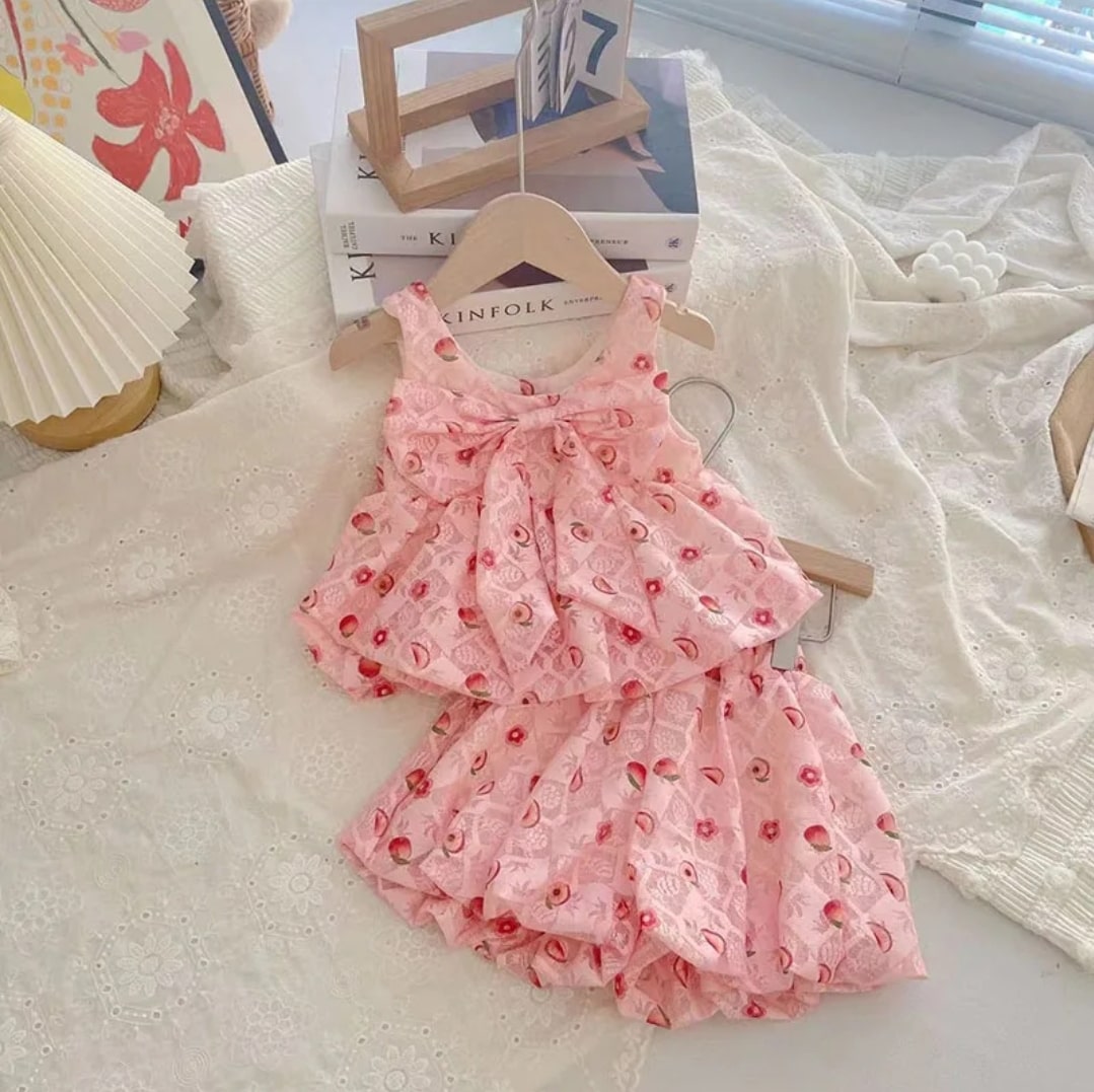 Peach short set 2pcs