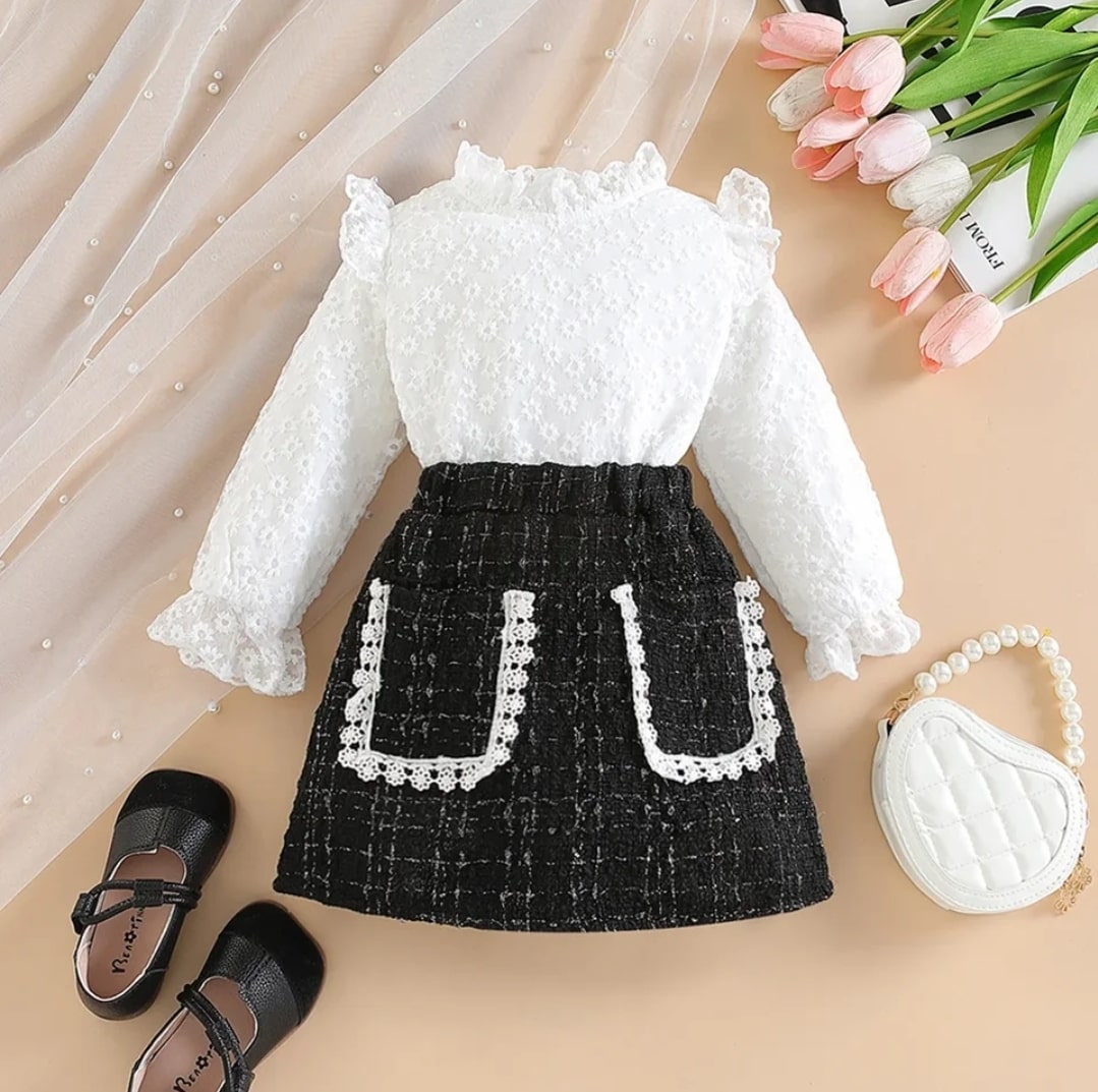 Dantail skirt set 2pcs