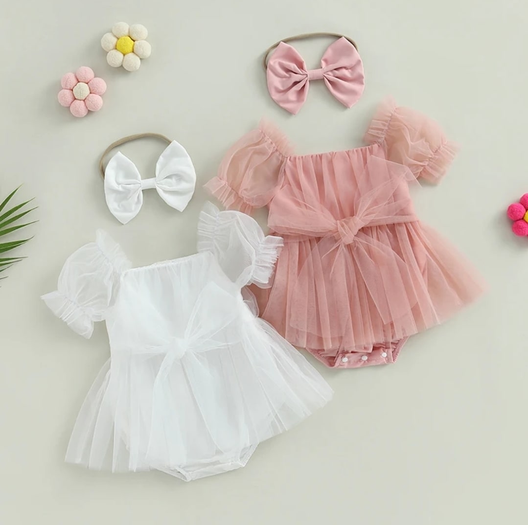 Bow dress 2pcs