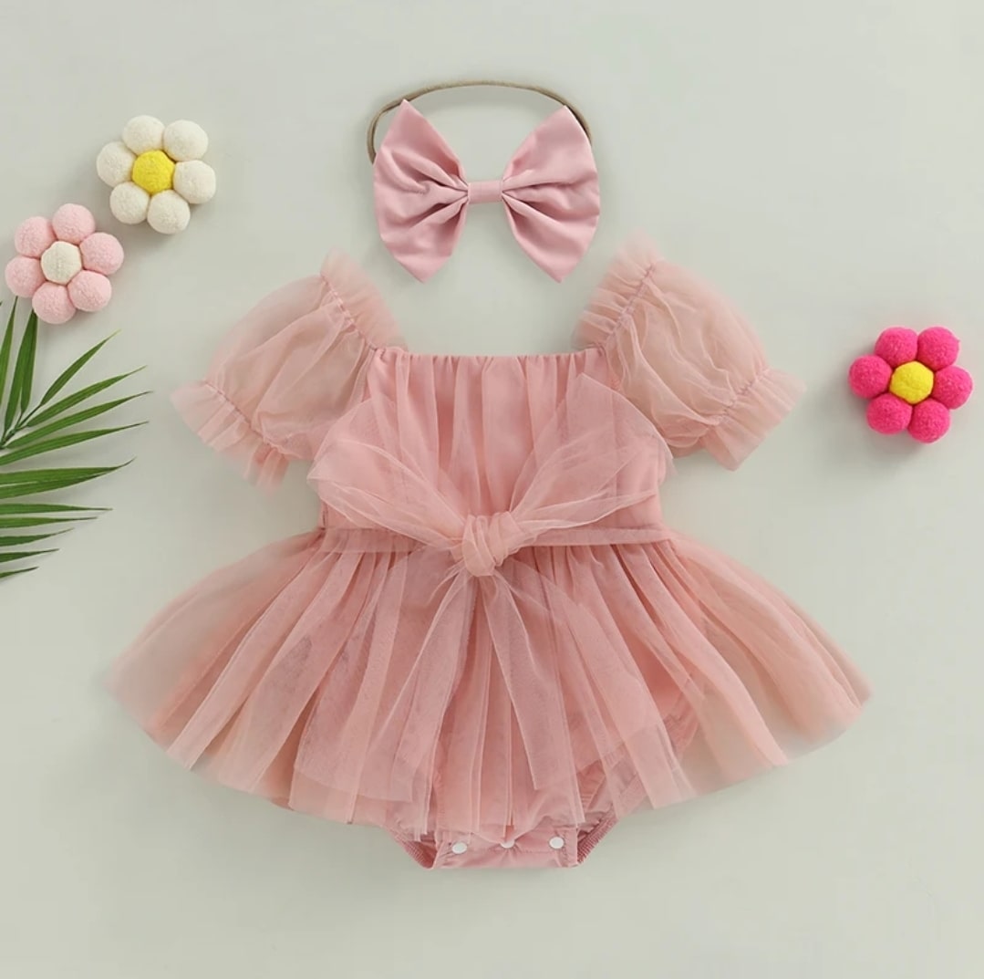 Bow dress 2pcs