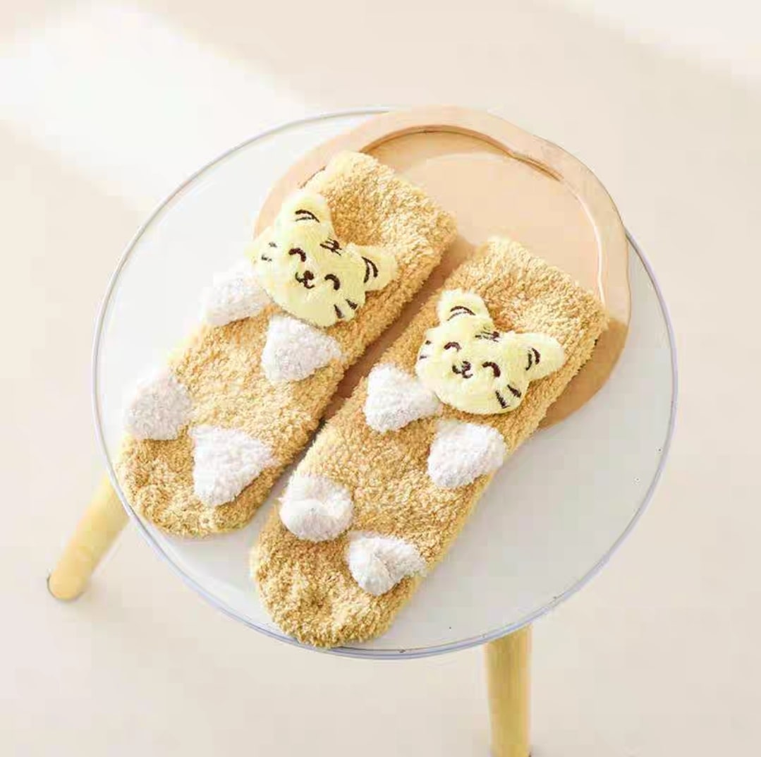 Animal fur sock 2pcs.