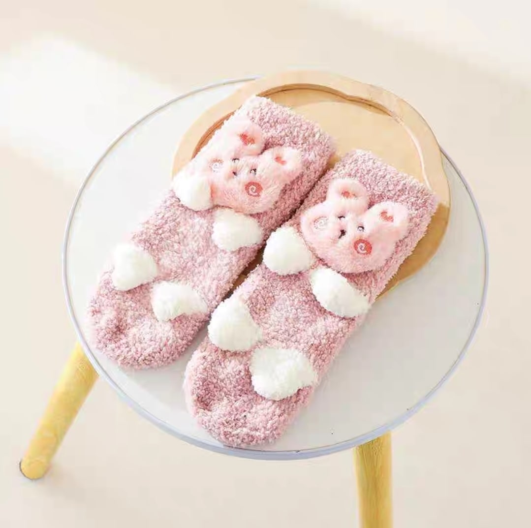 Animal fur sock 2pcs.