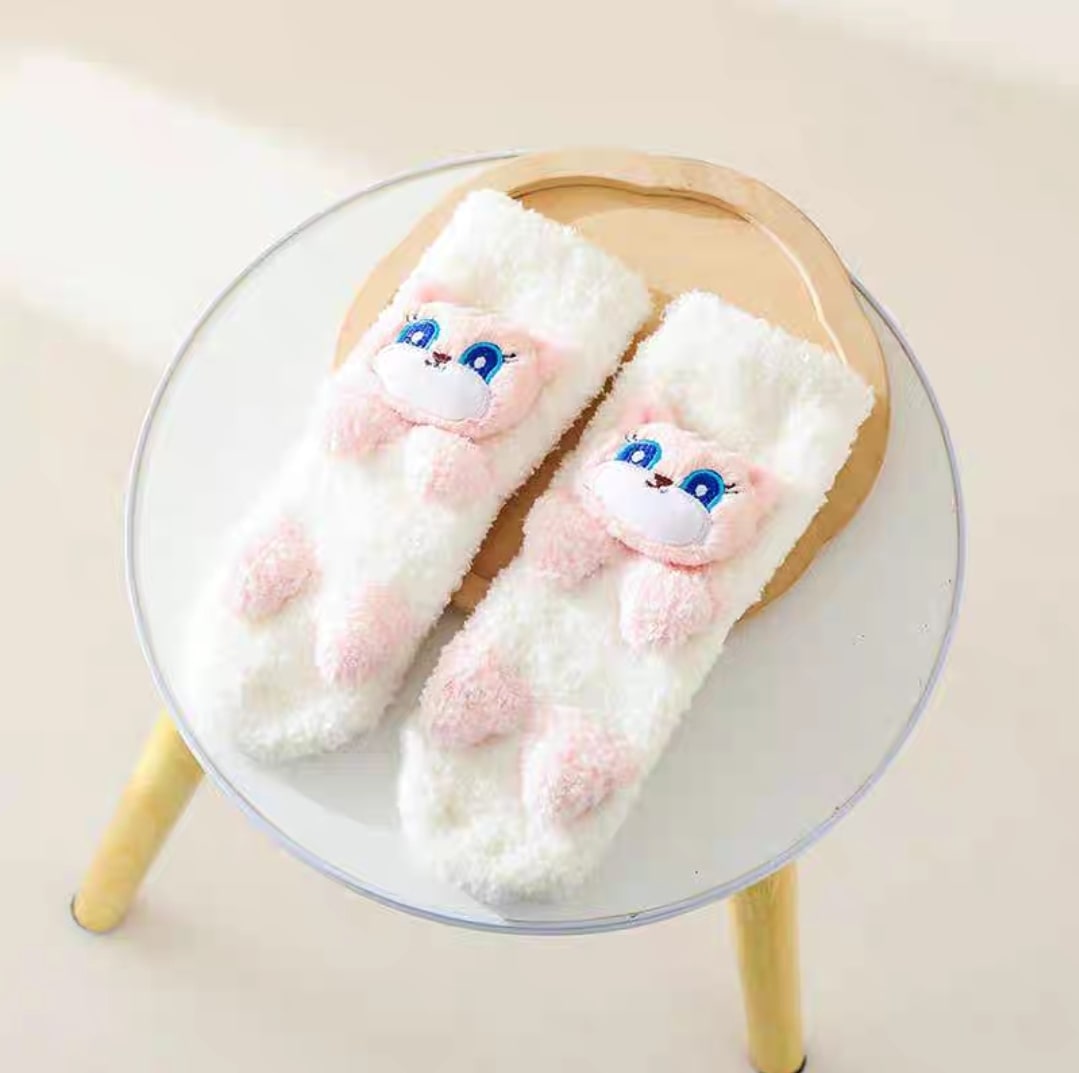 Animal fur sock 2pcs.