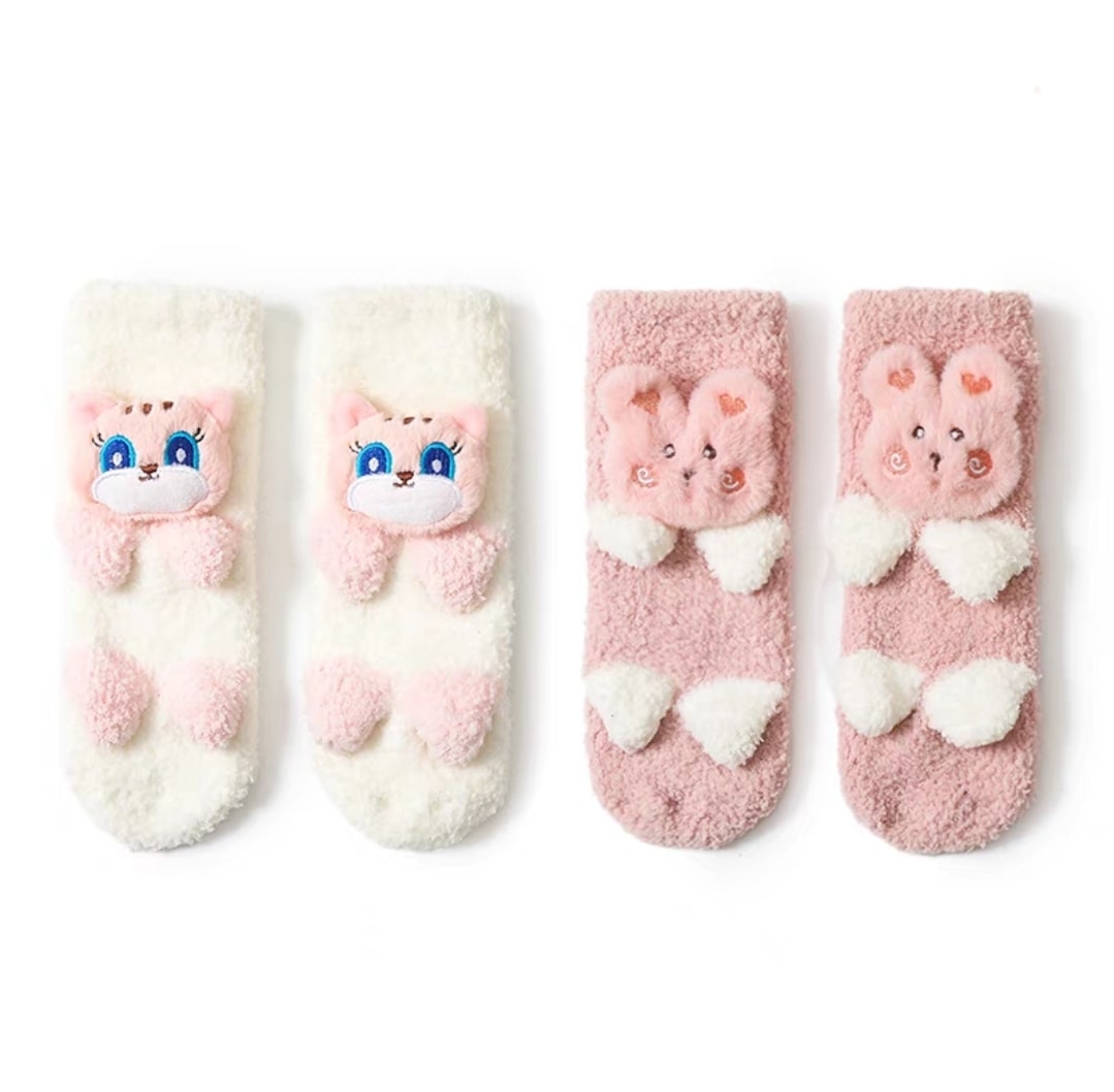 Animal fur sock 2pcs.