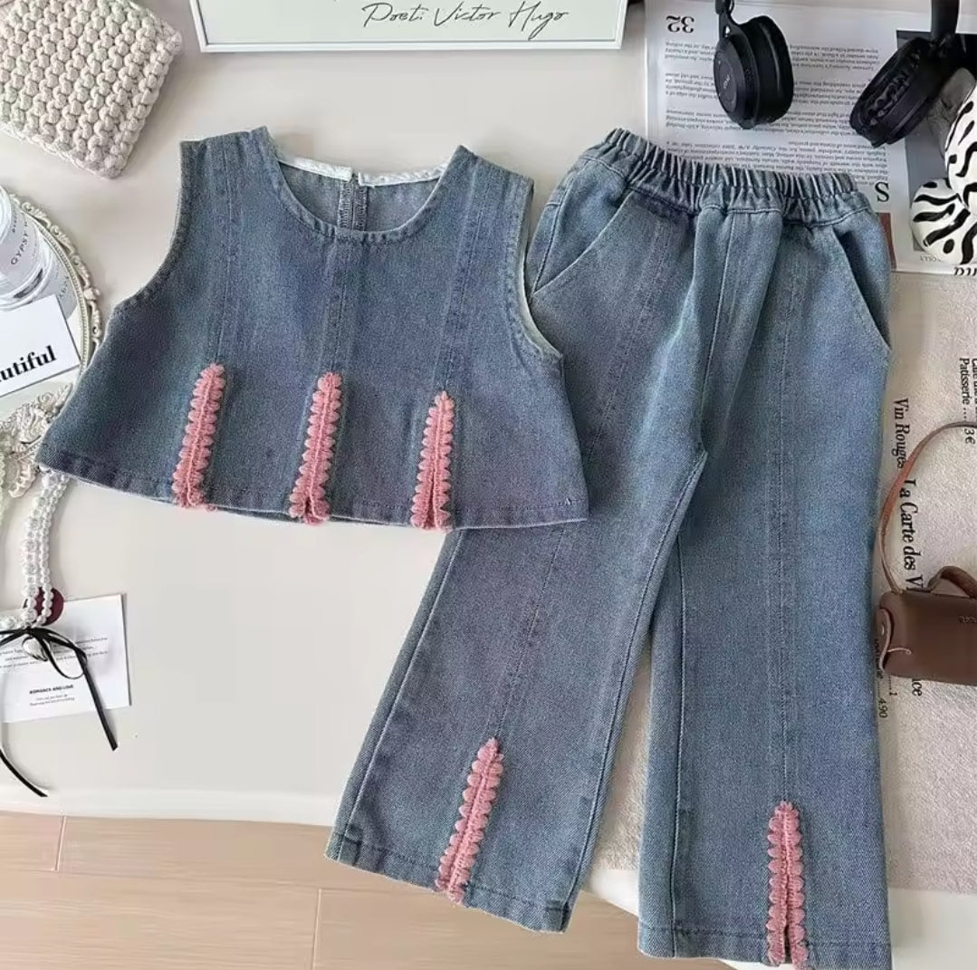 Fashionable denim set 3pcs