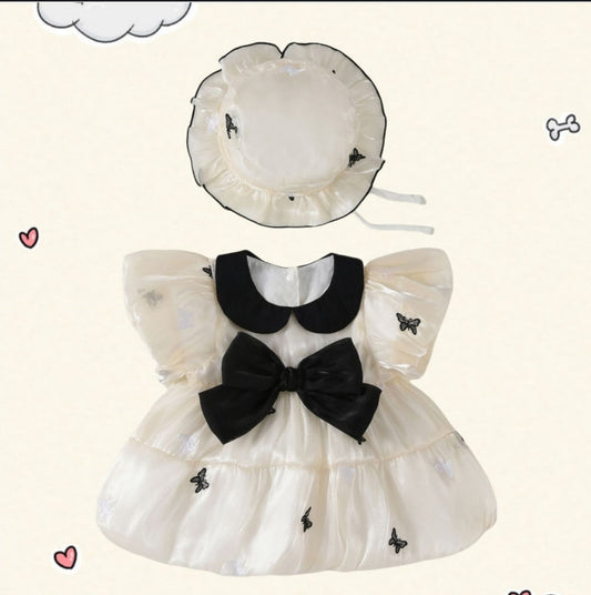 Butterfly bow dress 2pcs