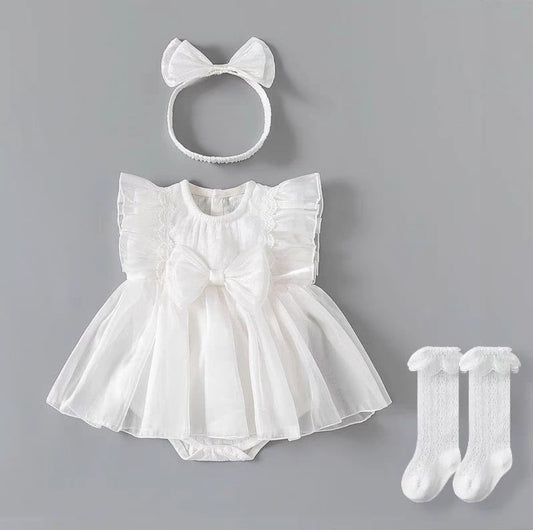 Splicing dress 3pcs